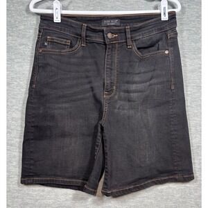 Judy Blue Womens Shorts‎ Denim Bermuda Shorts Black Wash Stretch
